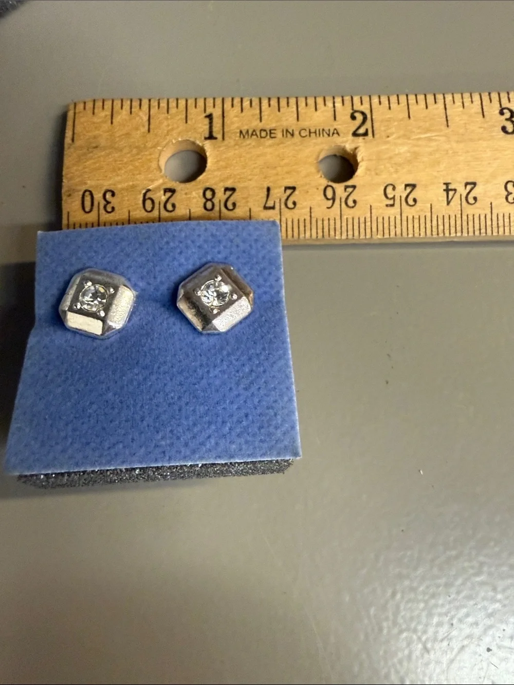Avon Classic Stud Pierced Earrings Silver-Tone Vintage 2008 New In Box